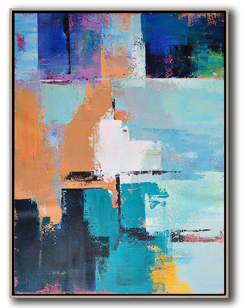 Vertical Palette Knife Contemporary Art - Indian Paintings Large